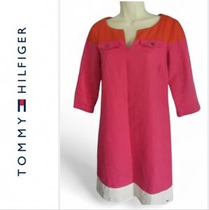 Tommy HILFIGER Linen Blend Multicolour Dress
